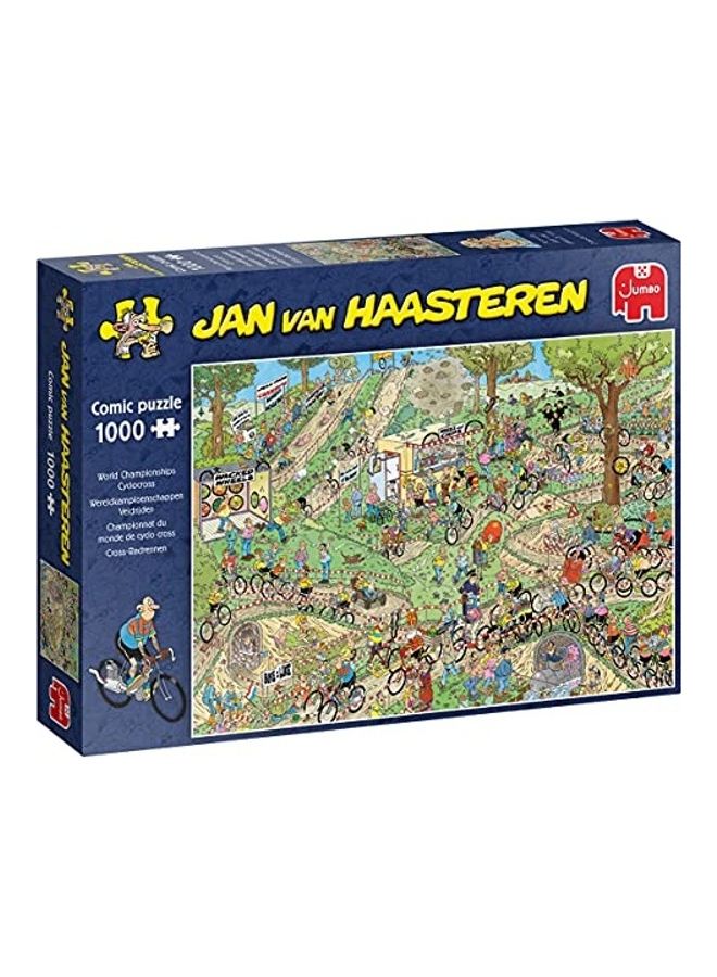 jumbo 100-Piece Jan Van Haasteren Cycle Cross Jigsaw Puzzle Set - Image 1