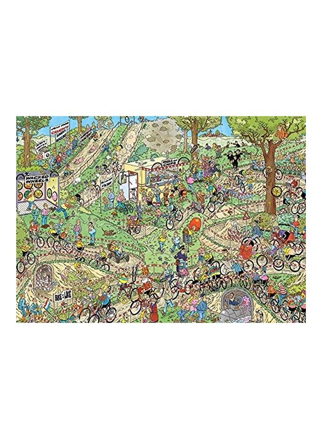 jumbo 100-Piece Jan Van Haasteren Cycle Cross Jigsaw Puzzle Set - Image 2