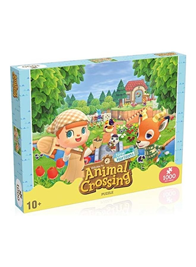 وينينغ موفز غايمز مجموعة أحجية قطع تركيب بتصميم صورة حيوانات و جسر للعبور (Animal Crossing) مكونة من 1000 قطعة - Image 1