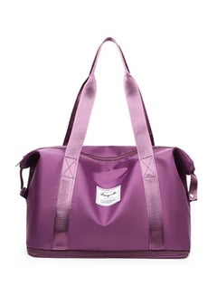 Lang Mu Fashionable One-Shoulder Oxford Large Capacity Messenger Bag Purple  - Image 1