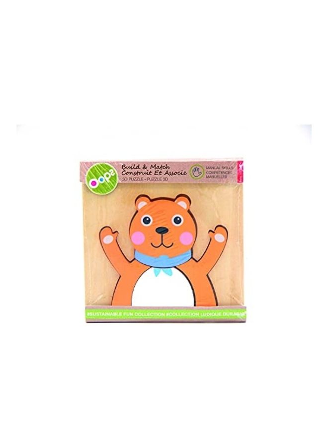أوبس - Bear Toddler Puzzle Build And  Match Toy - Image 1