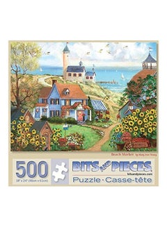 500-Piece Beach Ocean Coast Flower Market Jigsaw Puzzle Set - v1640867224/N52316128A_1