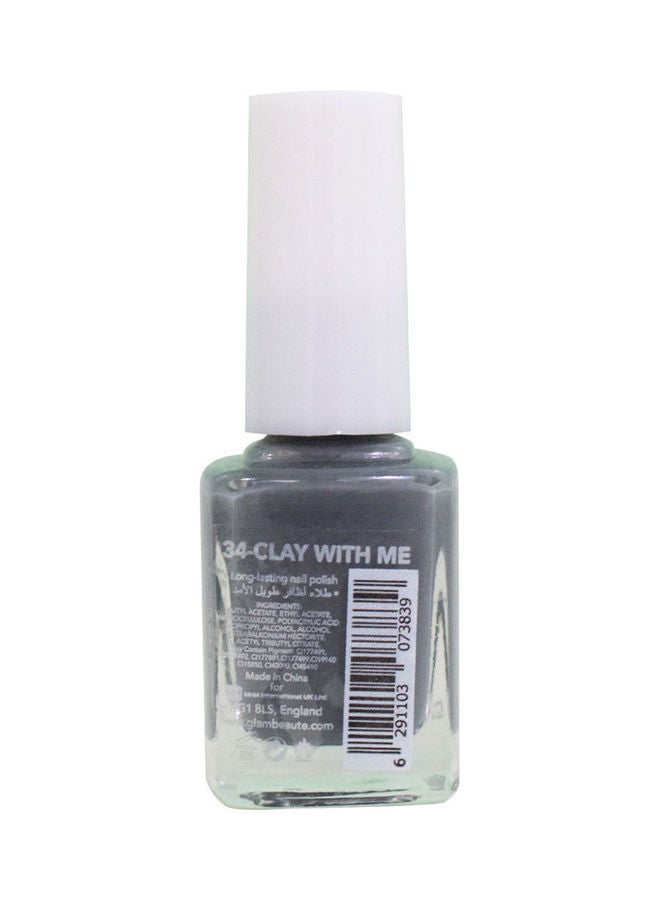 GLAMBeaute Nail Enamel Glossy, 13ML, 34 - Clay With Me  - Image 2