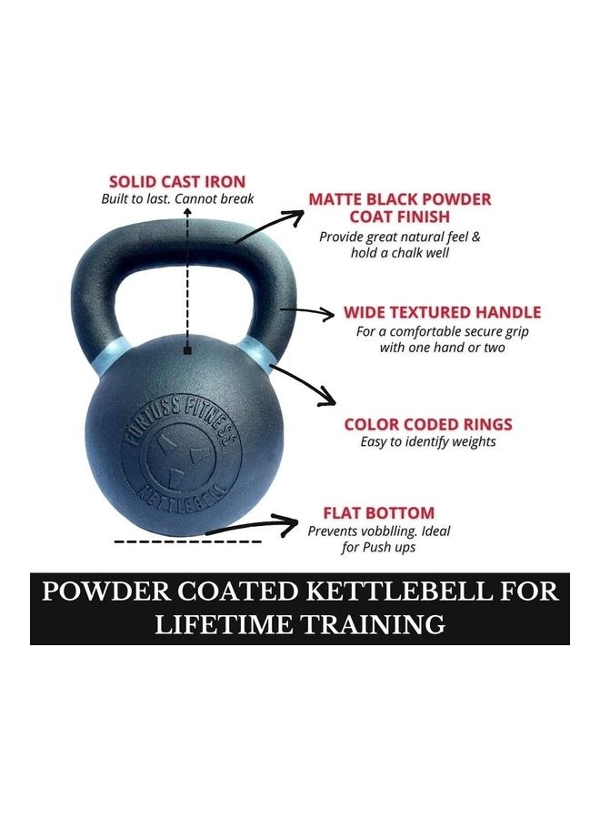 FORTUSS Kettlebell 18 KG Cast Iron Powder Coated 18kg  - Image 3