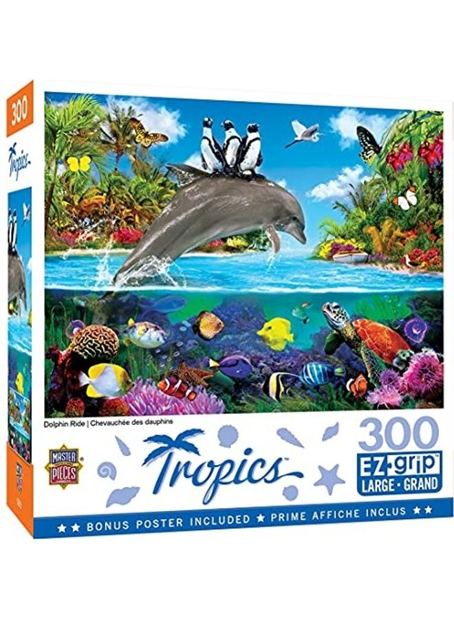 MasterPieces 300-Piece Dolphin's Ride Jigsaw Puzzles Set - Image 3