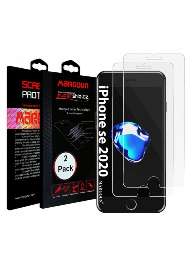 MARGOUN Pack Of 2 Screen Protector For Apple iPhone SE 2020 Clear  - Image 2
