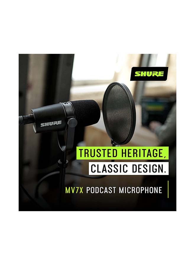Shure - Professional Podcast Microphone MV7X Black - Image 1