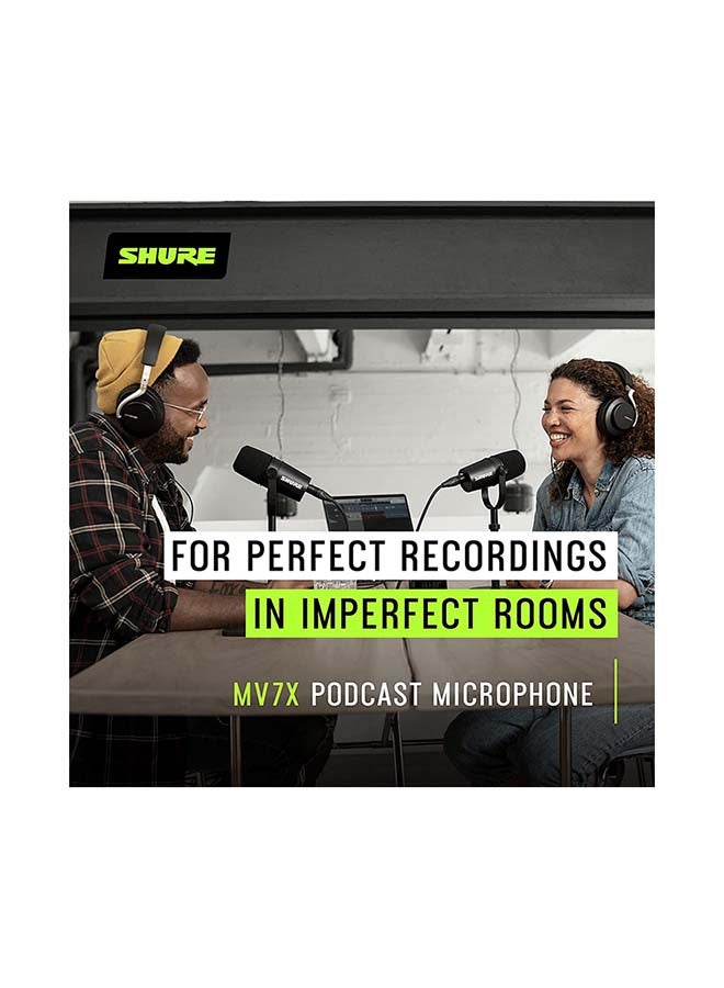 Shure - Professional Podcast Microphone MV7X Black - Image 1