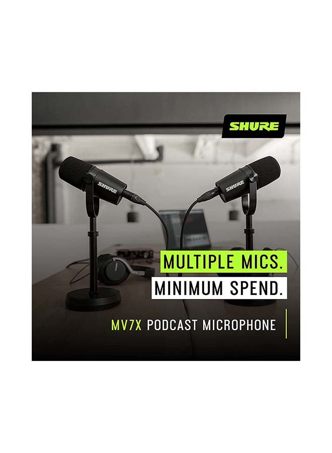 Shure - Professional Podcast Microphone MV7X Black - Image 1