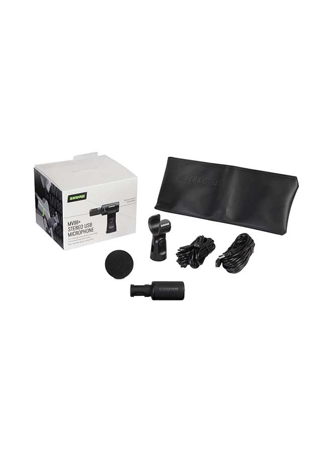Shure Stereo USB Condenser Microphone MV88+STEREO-USB Black  - Image 2