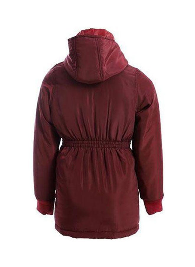 Andora - Casual Embroidered Long Sleeve Jacket Red - Image 1