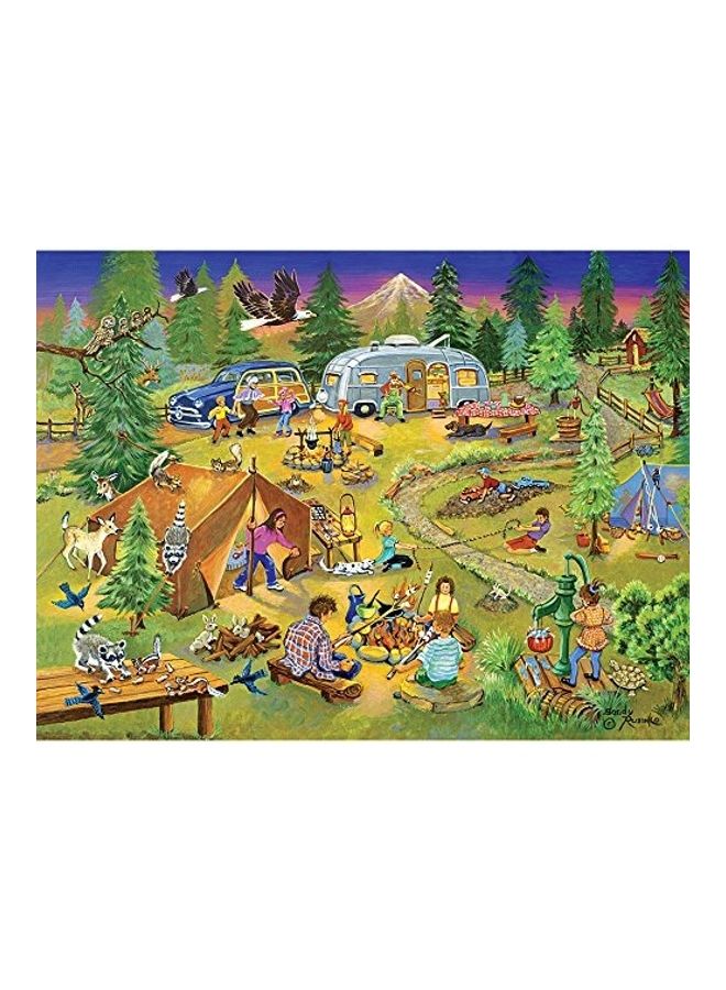 بيتس آند بيسيز - 500-Piece Camping With Grandma And Gramps Jigsaw Puzzles Set - Image 1