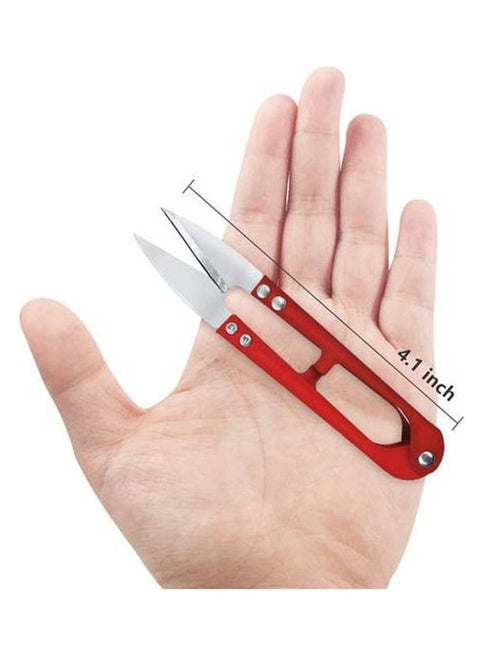 Small Precision Scissors For Fishing And Sewing Multi Use Red