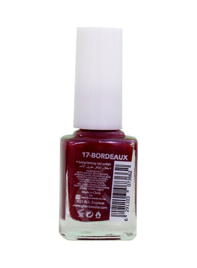 GLAMBeaute Nail Enamel 17 - Bordeaux Bordeaux  - Image 2