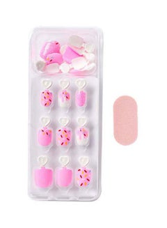KISS Kids- Super Duper Nails Pink/White  - Image 4