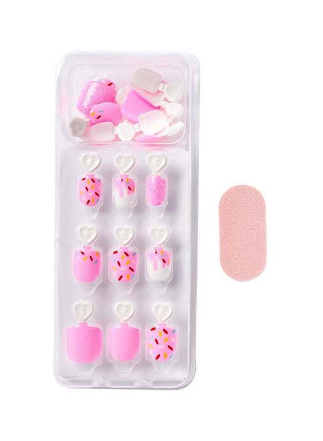 KISS Kids- Super Duper Nails Pink/White  - Image 4