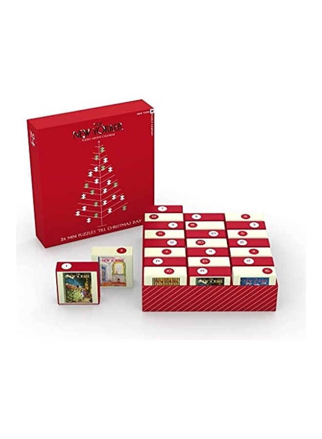 New York Puzzle Company 100-Piece New Yorker Advent Calendar Jigsaw Puzzle Set  - Image 2