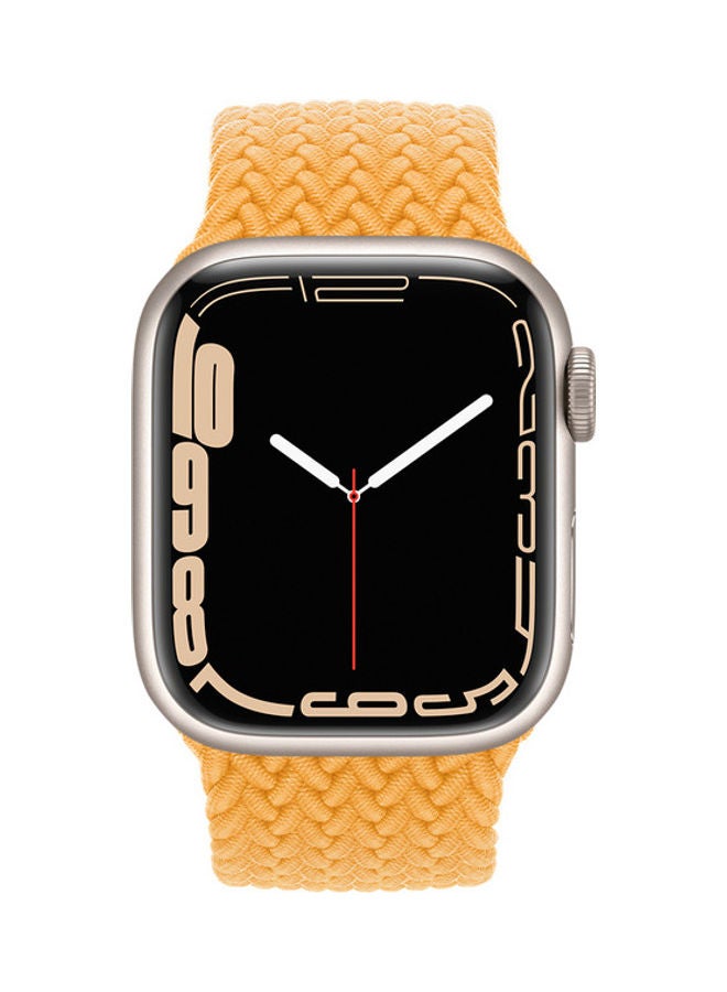 Techshare - Replacement Nylon Braided Solo Loop Sports Band Compatible for Apple Watch Series 7 41mm M Maize - Image 1