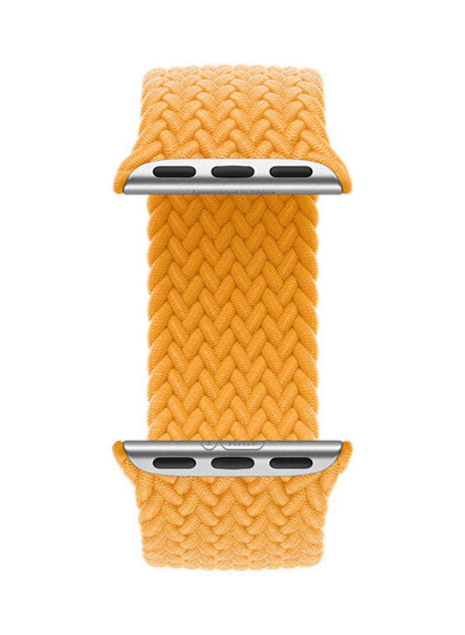 Techshare - Replacement Nylon Braided Solo Loop Sports Band Compatible for Apple Watch Series 7 41mm M Maize - Image 1