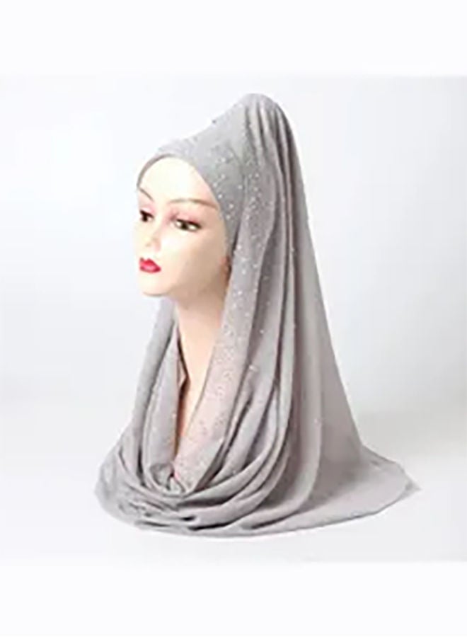 VILILY - Pearl Chiffon Headscarf Grey - Image 1