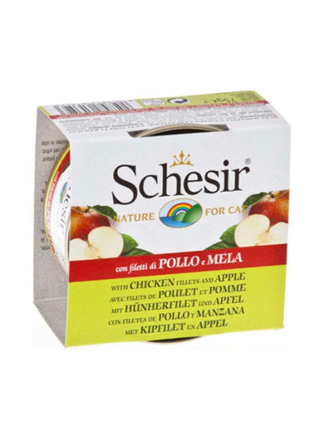 Schesir Chicken Fillets With Apple Fruit Can Beige 75grams  - Image 1