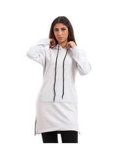 Casual Plain-Basic Long Sleeve Sweatshirt White