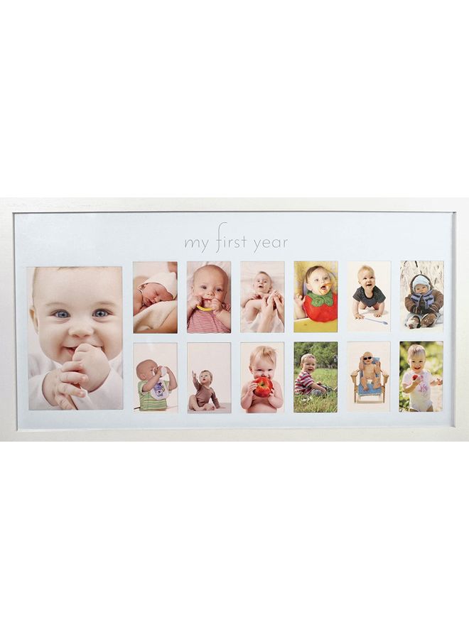 AIWANTO Baby's First Year Picture Frame White 57cm  - Image 1