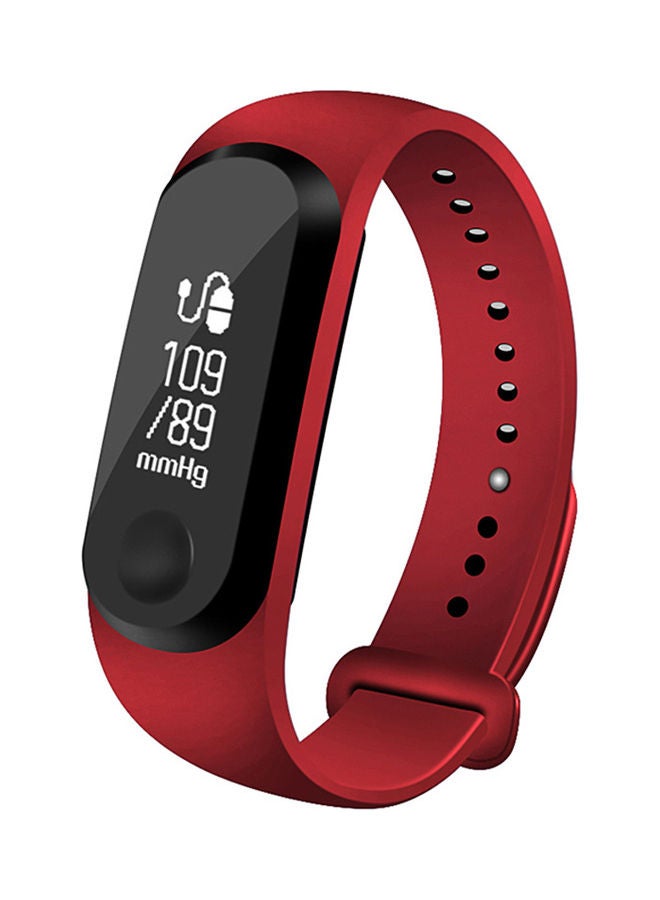 Smart Bracelet Heart Rate Monitor Fitness Tracker Waterproof Sports Wrist Band Watch for Android and IOS Red - Image 1