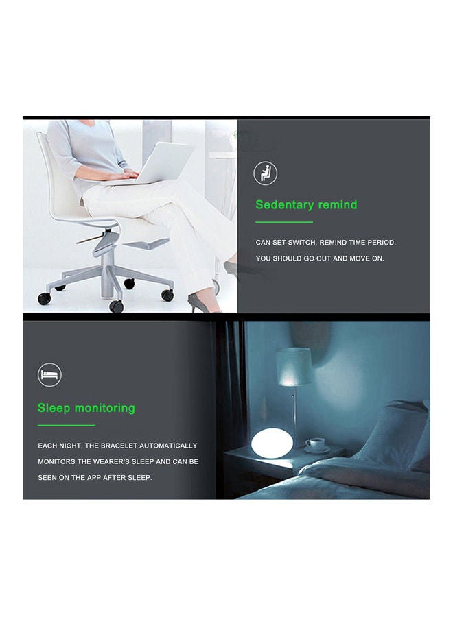 Smart Bracelet Heart Rate Monitor Fitness Tracker Waterproof Sports Wrist Band Watch for Android and IOS Black - Image 4