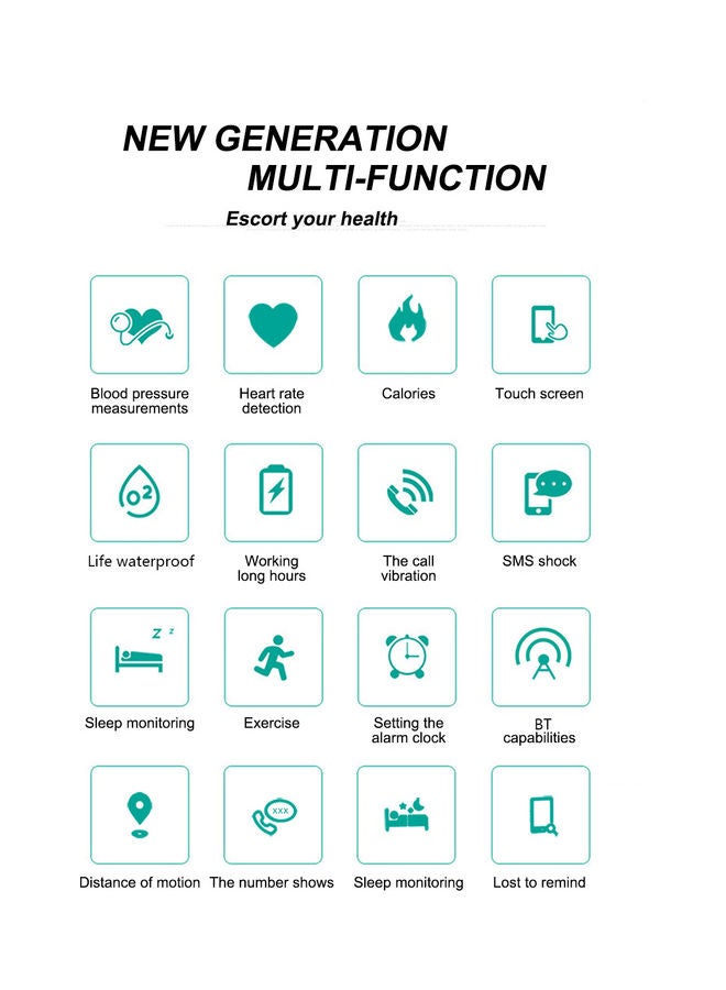 Smart Bracelet Heart Rate Monitor Fitness Tracker Waterproof Sports Wrist Band Watch for Android and IOS Black - Image 5