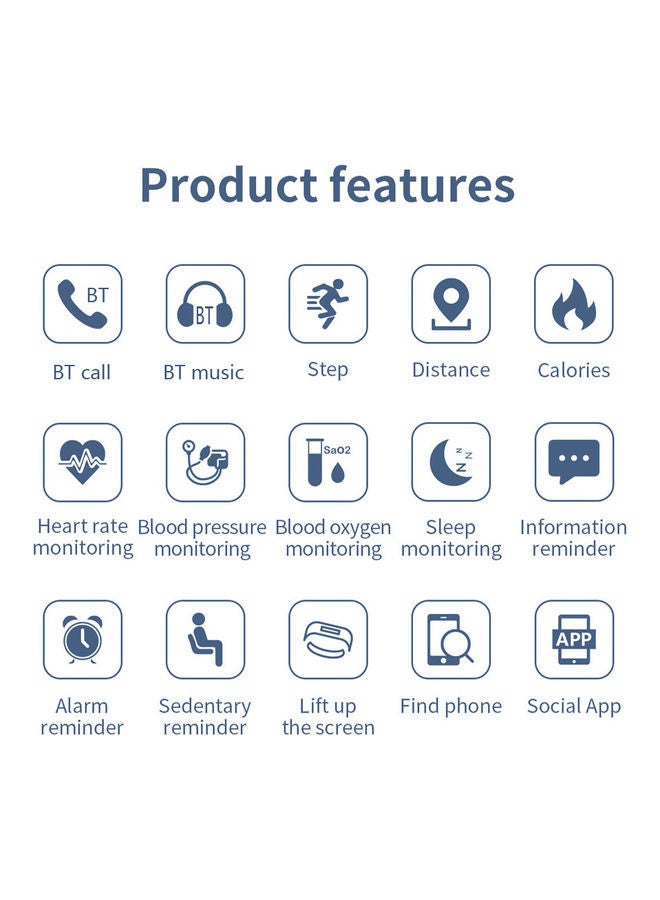 1.54-inch Full Touchscreen Smart Watch Compatible with Android/ iOS Silver/Black - Image 5