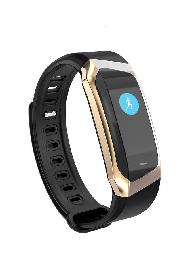 E18 Smart Bracelet Heart Rate Monitor Fitness Tracker Life Waterproof Sports Wristwatch for Android and IOS Black/Gold - Image 1