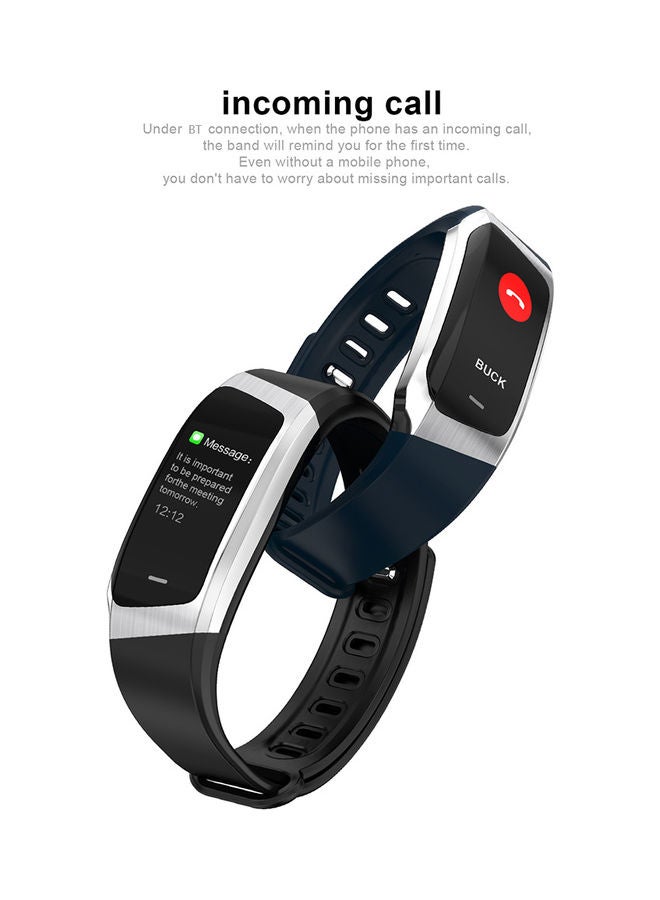 E18 Smart Bracelet Heart Rate Monitor Fitness Tracker Life Waterproof Sports Wristwatch for Android and IOS Black/Gold - Image 2