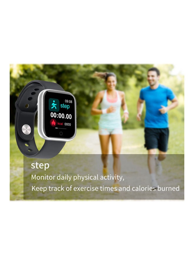 1.3-Inch Square Face Smart Bracelet Fitness Tracker IP67 Waterproof Sports Watch with Pedometer Heart Rate, Blood Pressure Monitor Compatible with Android iOS Silver - Image 5