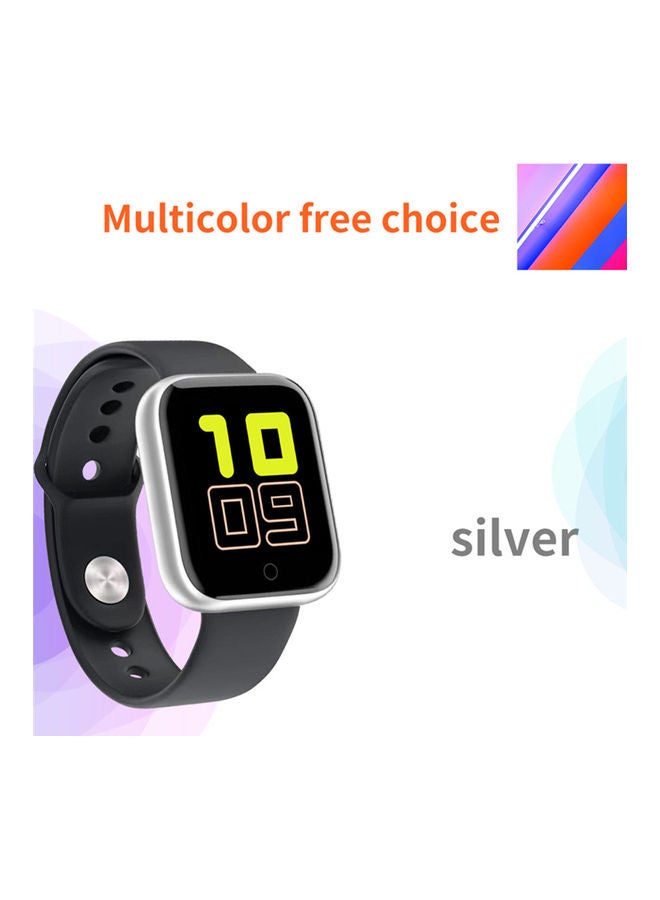 1.3-Inch Square Face Smart Bracelet Fitness Tracker IP67 Waterproof Sports Watch with Pedometer Heart Rate, Blood Pressure Monitor Compatible with Android iOS Silver - Image 3