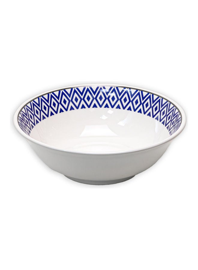Vague Lightweight Soup Bowl White/Blue 23cm  - Image 2