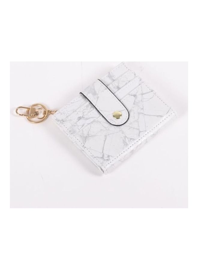 THE BLING STUDIO Marbled Card Holder White  - Image 1