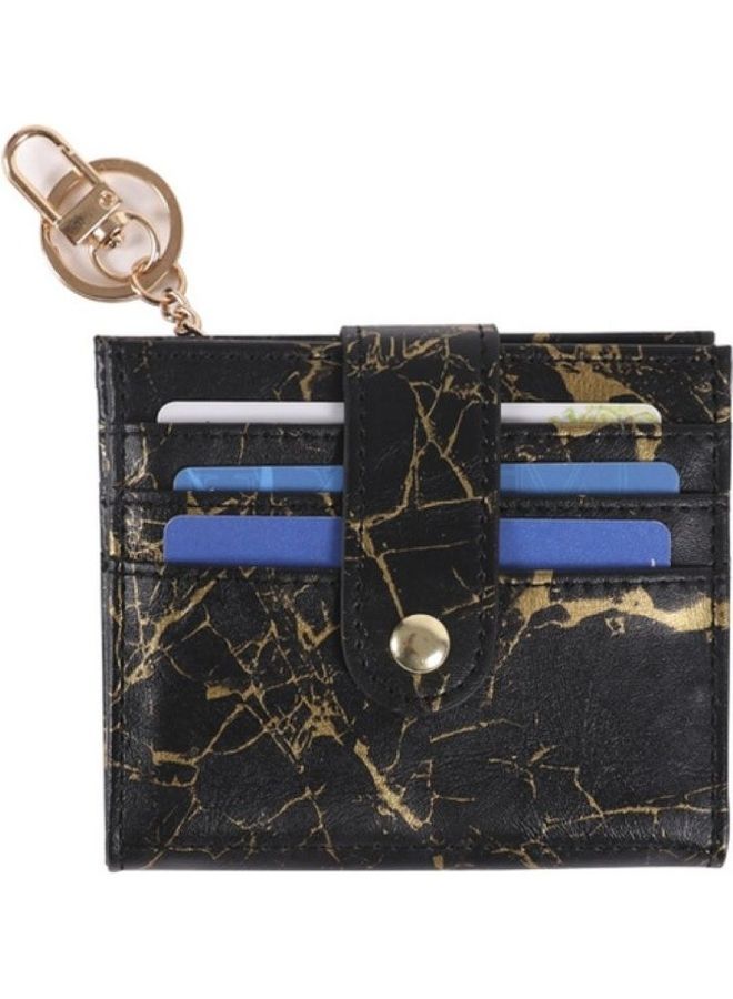 THE BLING STUDIO - Marbled Card Holder Black - Image 1