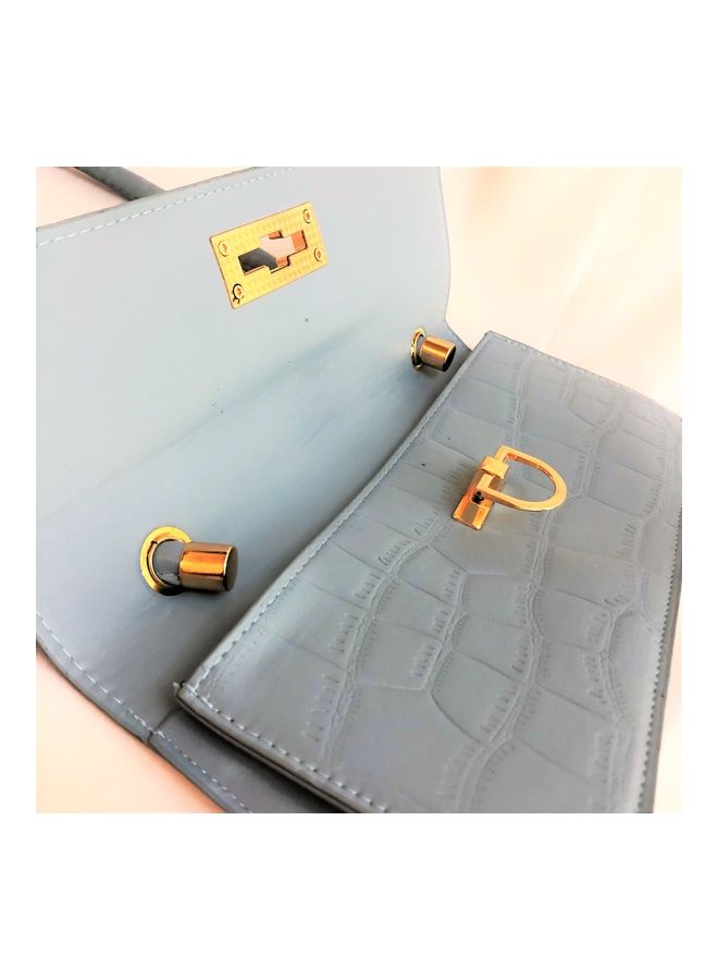 THE BLING STUDIO - Retro Oneshoulder Underarm Handbag Blue - Image 1