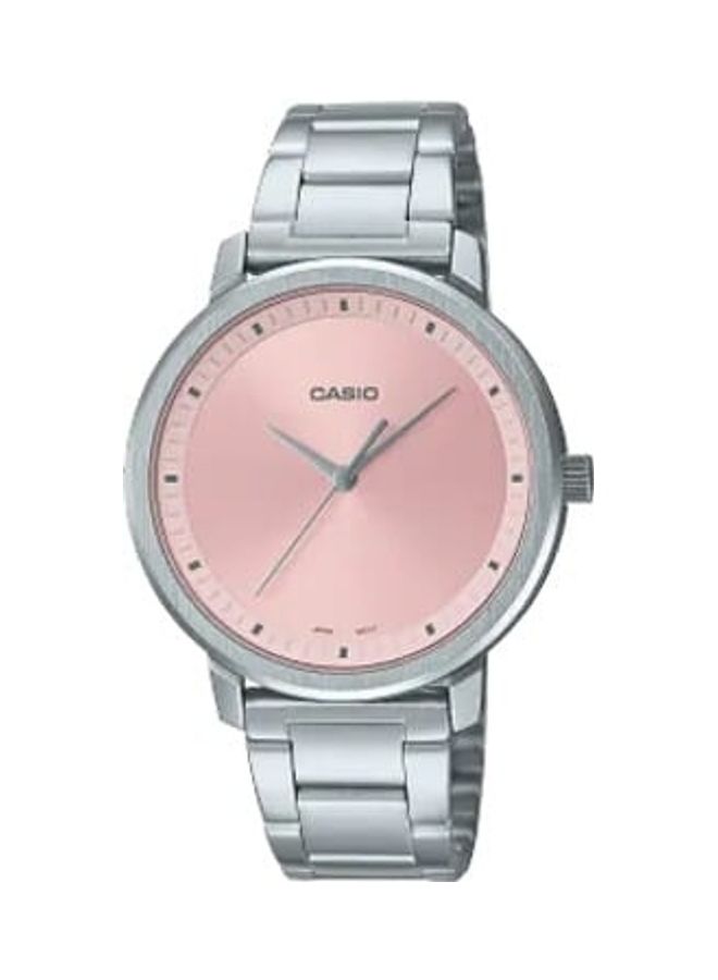 CASIO Women's Pink Dial Stainless Steel Band Analog Wrist Watch LTP-B115D-4EVDF - Image 1