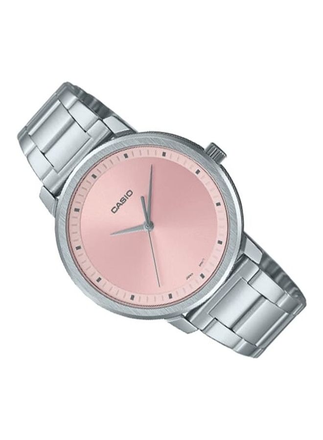 CASIO Women's Pink Dial Stainless Steel Band Analog Wrist Watch LTP-B115D-4EVDF - Image 2