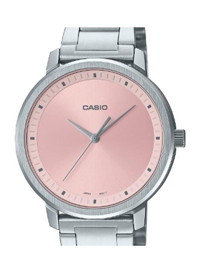 CASIO Women's Pink Dial Stainless Steel Band Analog Wrist Watch LTP-B115D-4EVDF - Image 3