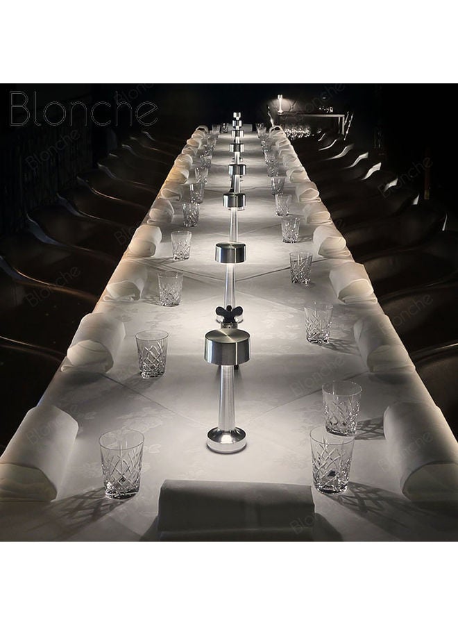 عربست USB شحن الجدول مصباح بار مطعم القهوة أضواء مكتب المحمول اللمس الاستشعار الإضاءة اللاسلكية السرير ديكور ضوء الليل الفضة 22x8 سنتيمتر فضي 22 x 8سم - Image 2