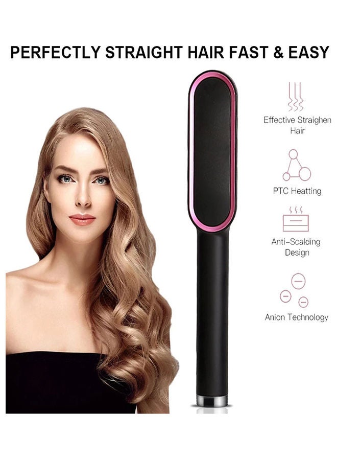 Arabest Electric Hair Straightener Brush with Ceramic Styling Comb Black 27 x 3 x 3cm - Image 1