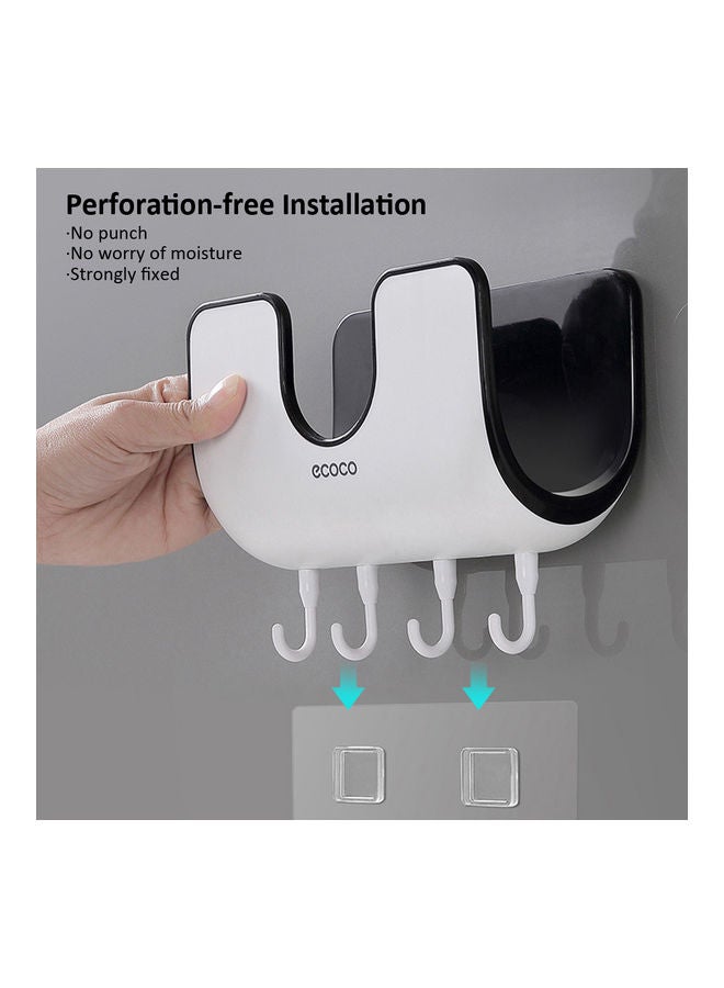 ecoco Wall-Mounted Floating Punch-Free Perforation-Free Pan Cover Organizer Rack Grey 16.2x9x20.2cm - Image 4