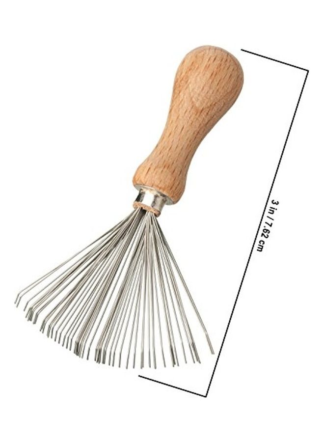 REDECKER - Wire Comb And Brush Cleaner With Oiled Beechwood Handle Multicolour - Image 1
