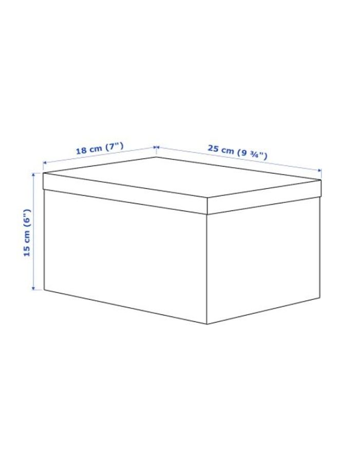 Storage Box With Lid White 25x18x15cm - Image 3