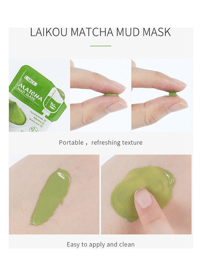 لايكو مجموعة ماسكات مرطبة للوجه بخلاصة طين الماتشا مكونة من 12 قطعة أخضر 60جرام - Image 5