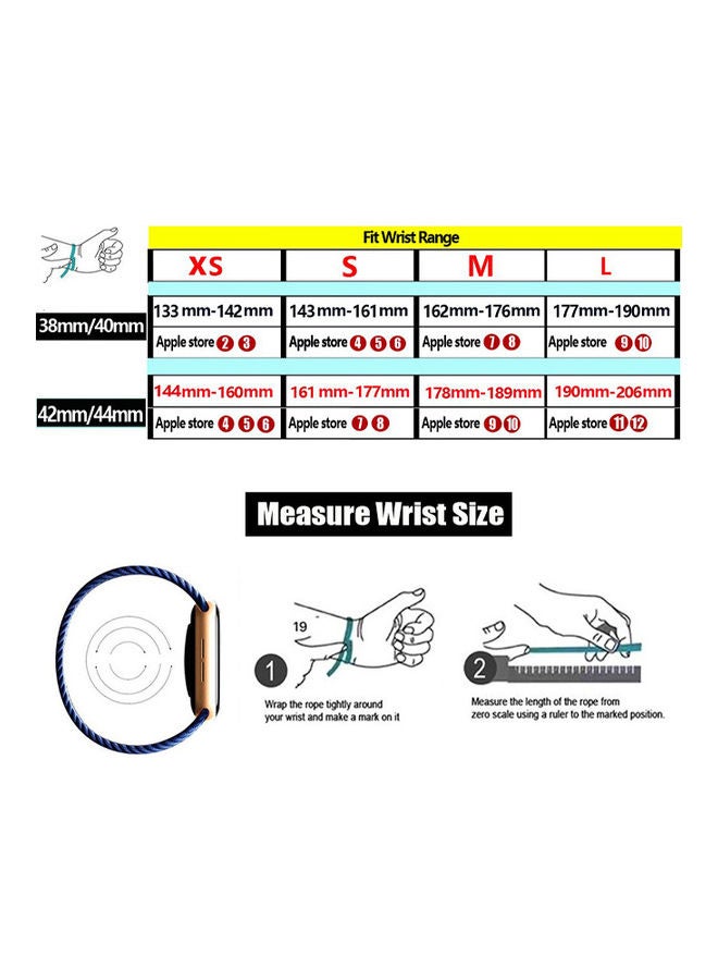 Techshare - Nylon Braided Solo Loop Sports Band Compatible For Apple Watch Series 6/5/4/ 4244mm Medium Black/Red - Image 1