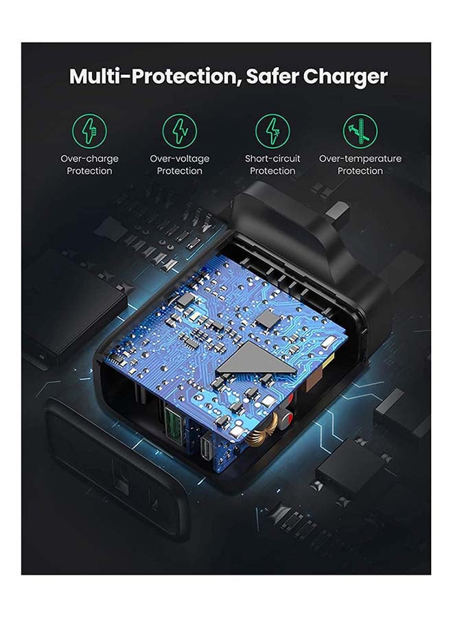 Oraimo Power Cube 3 Pro Fast Charger with Lightning Cable /Quick Charge 3.0/ Dual Output with QC 3.0 PD3.0 & PE 2.0 /LED Indicator/Multiprotection/Improved Durability/Ultra Compact Design for iPhone |pro| Pro Max White - Image 4